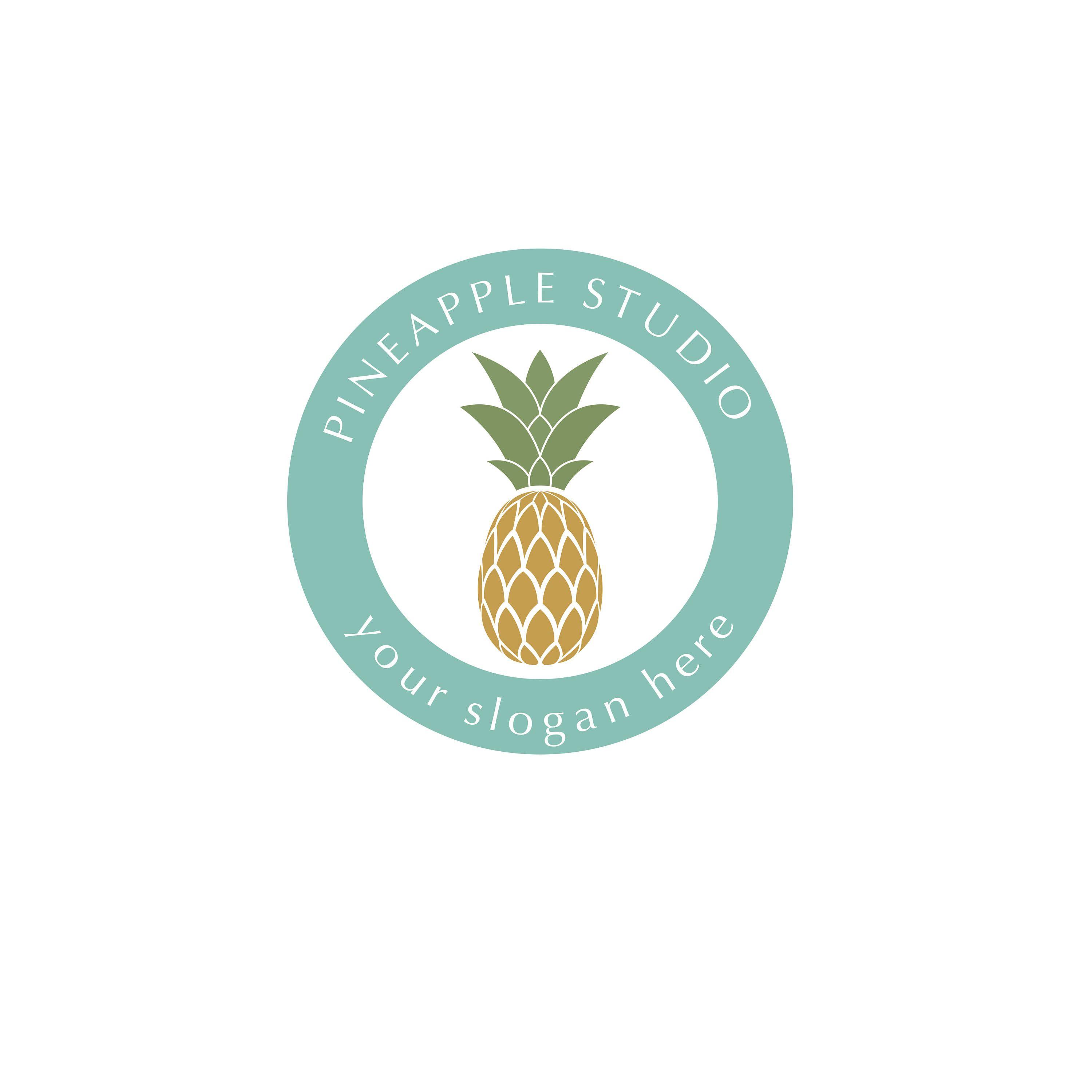 Pineapple Logo - Pineapple Logo Fruit Watermark Logo Colorful Logo Business | Etsy