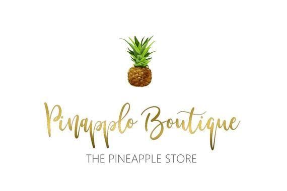 Pineapple Logo - Pineapple Logo / Fruit Logo / Cursive Logo / Calligraphy Logo | Etsy