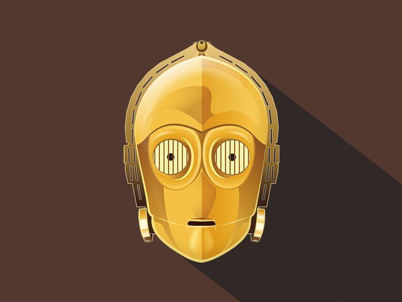 C-3PO Logo - C-3PO Illustration by Jason Ratner | Dribbble | Dribbble