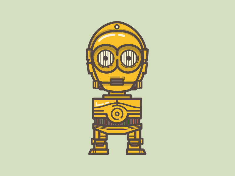 C-3PO Logo - C3PO by Meg | Dribbble | Dribbble