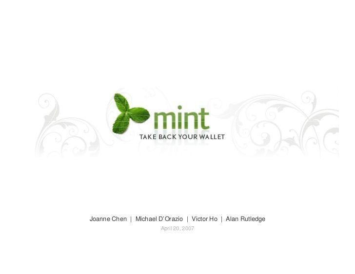 Mint.com Logo - Mint.com Pre Launch Pitch Deck