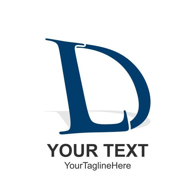 LD Logo - initial letter d or ld logo design template element colored blue ...