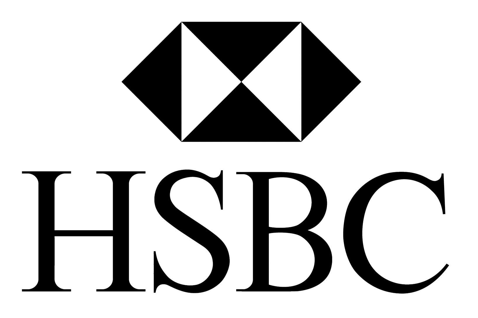 Black and White Hexagon Logo - HSBC Logo, Hongkong and Shanghai Banking Corporation symbol
