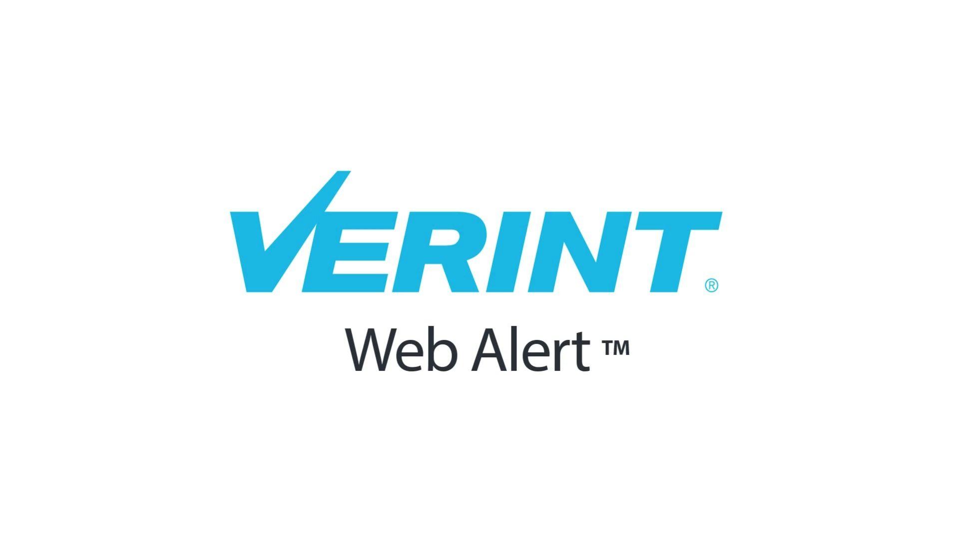 Verint Logo - Verint Web Alert