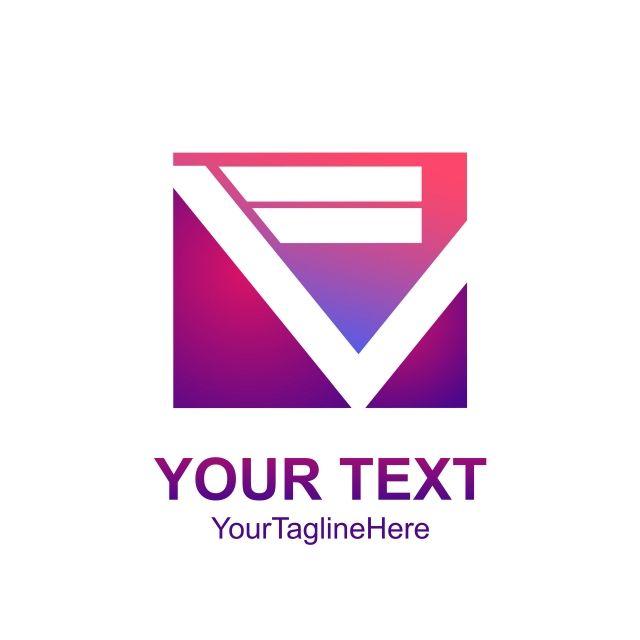 FV Logo - initial letter fv logo template colorfull square design Template