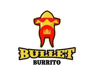 Burrito Logo - Bullet Burrito Logo design is one catchy and funny brand