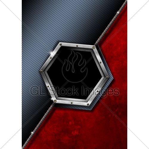 Black and Red Hexagon Logo - Hexagon Modern Business Background · GL Stock Image