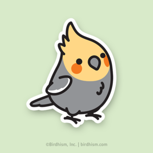 Cockatiel Logo - Chubby Cockatiel Stickers – birdhism