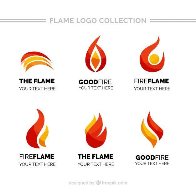 Different Logo - Pack of flame logos with different colors Vector