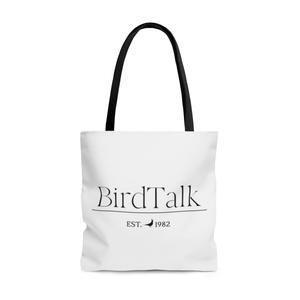 Cockatiel Logo - Bird Talk Est. 1982 Cockatiel Logo AOP Tote Bag – Bird Talk Magazine