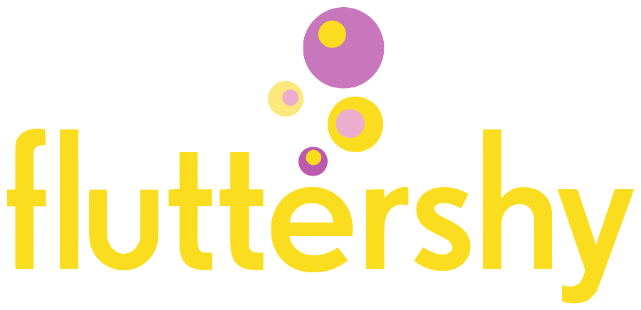 Fluttershy Logo - artist:purpletinker, fluttershy, logo, safe, shutterfly