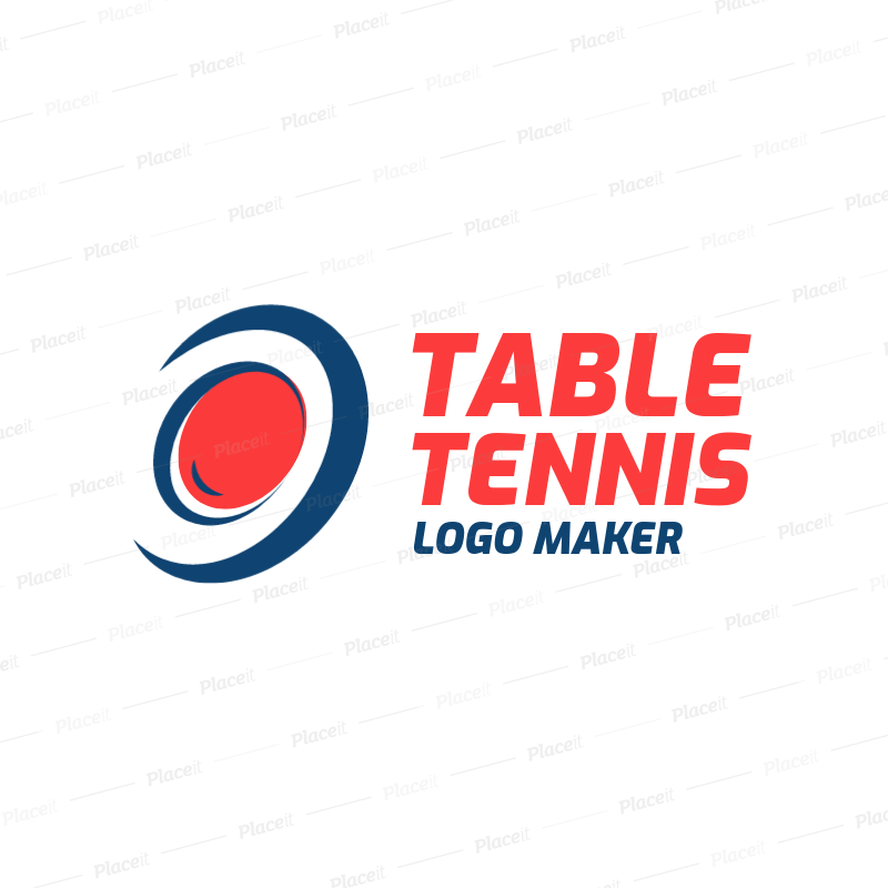 Pingpong Logo - Placeit - Simple Table Tennis Logo Maker