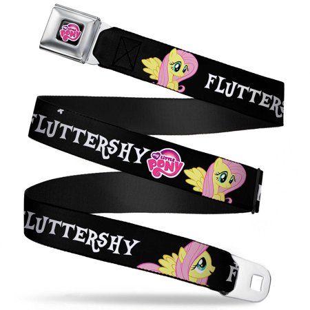 Fluttershy Logo - My Little Pony Little Pony Logo Full Color Black Pink