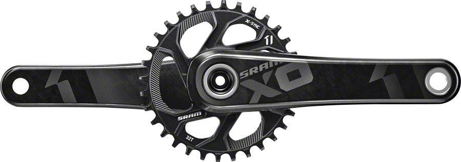 Chainring Logo - SRAM X01 GXP 175mm Crankset Black Logo with X-Sync Direct Mount 32T ...