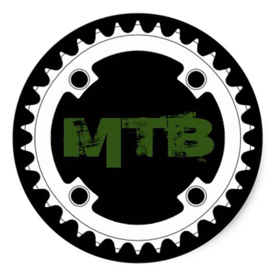 Chainring Logo - Mountain bike chainring classic round sticker. Zazzle.co.uk