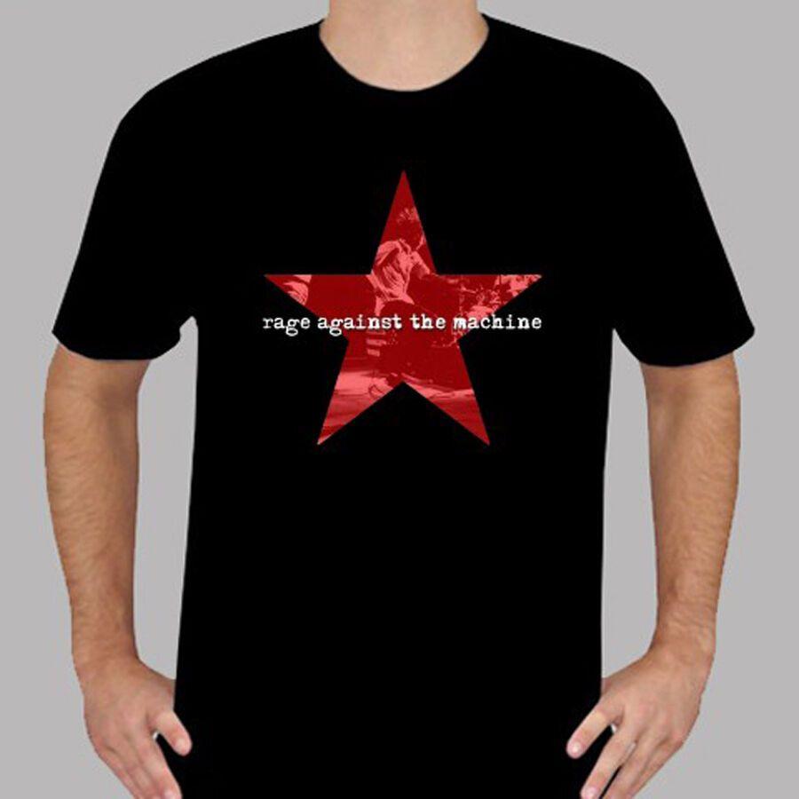 Ratm Logo - RATM Rage Against The Machine Star Logo Rock Band Men's Black T ...
