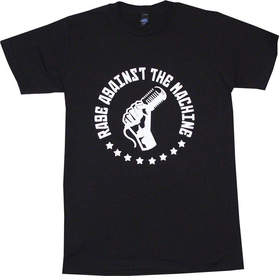 Ratm Logo - Rage Against the Machine Logo with Fist and Microphone T-Shirt