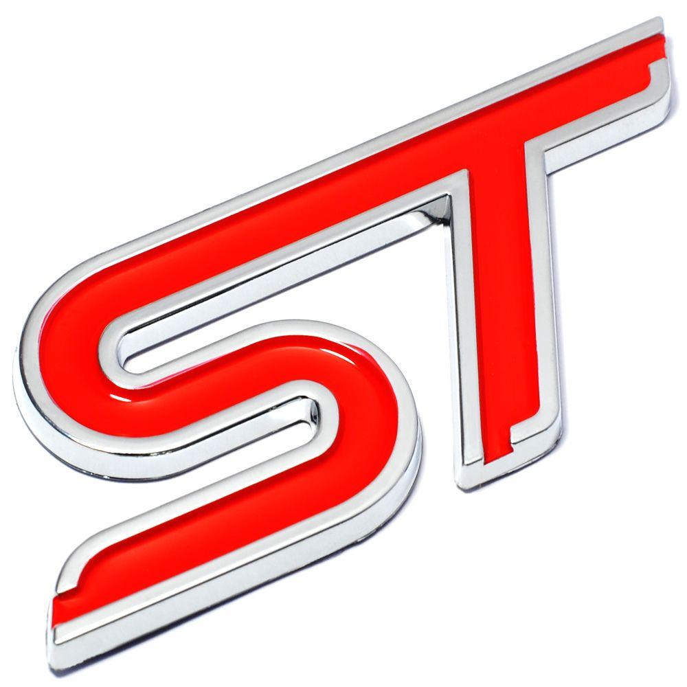 St Logo - ABS Plastic Emblem ST Sticker Label 3D ST Logo Sticker Sport Style ...