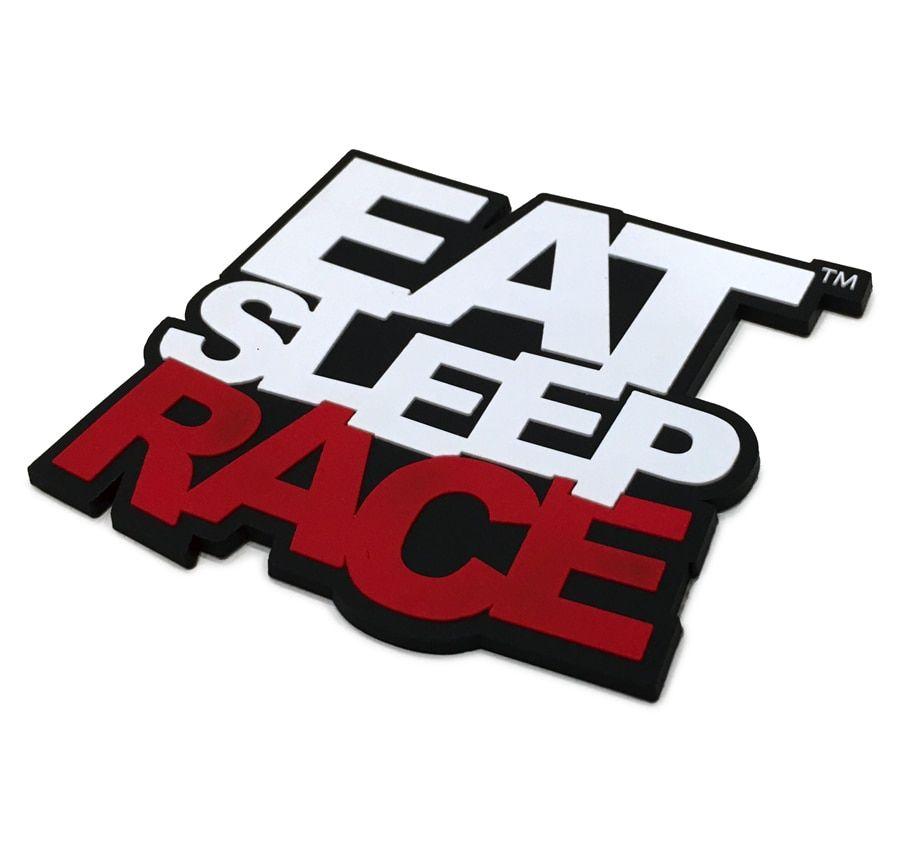 Coaster Logo - Rubber Coaster Set. Logo Sleep Race Lifestyle Apparel