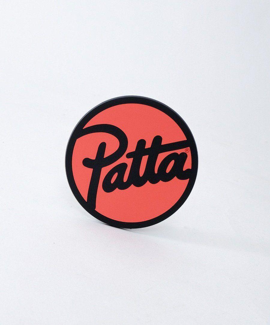 Coaster Logo - Patta Script Logo Coaster Pack (Black/Poinciana)