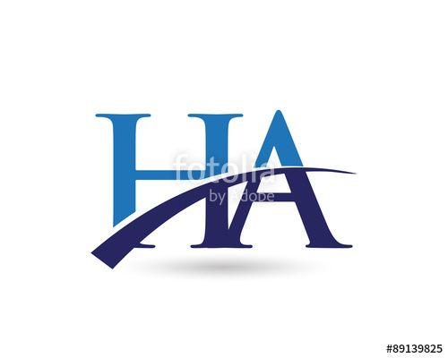 Ha Logo - HA Logo Letter Swoosh Stock Image And Royalty Free Vector Files