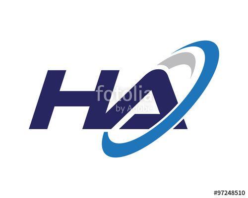 Ha Logo - HA Swoosh Letter Auto Logo Stock Image And Royalty Free Vector