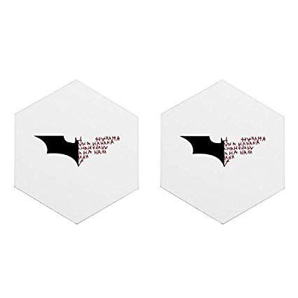 Ha Logo - Mooch Wale Batman Joker Ha Ha Ha Logo Set Of 2 Hexagon Wooden ...