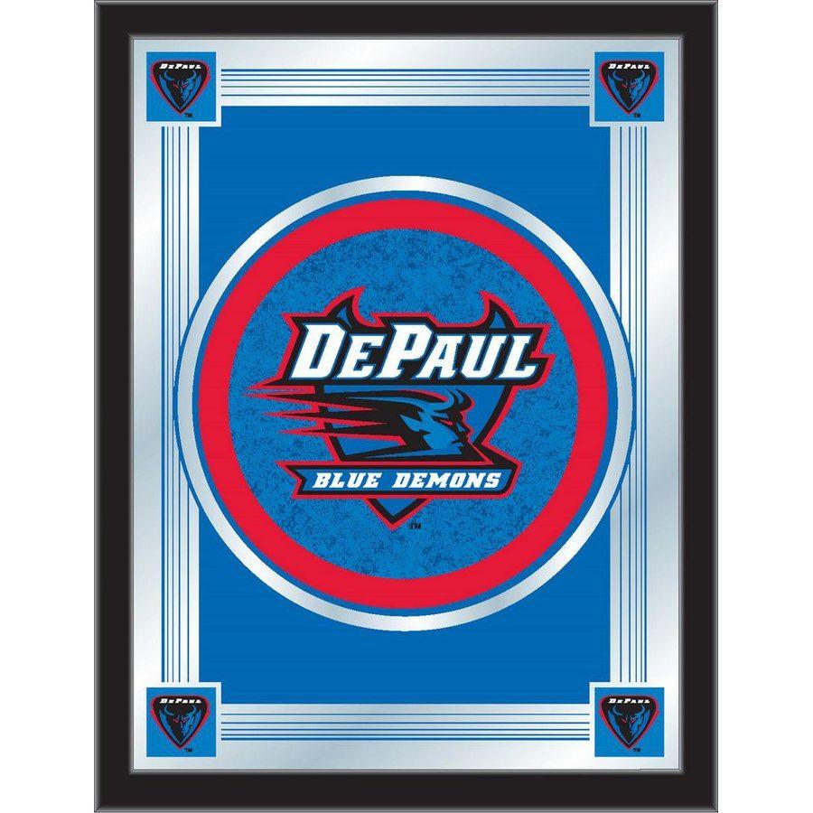 Depual Logo - DePaul Blue Demons 28 x 19 Logo Mirror