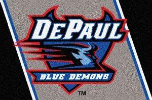 Depual Logo - DePaul Blue Demons Team Logo Area Rug
