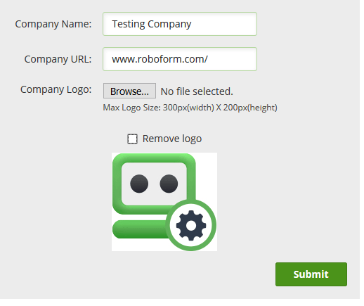 RoboForm Logo - Company Settings – RoboForm