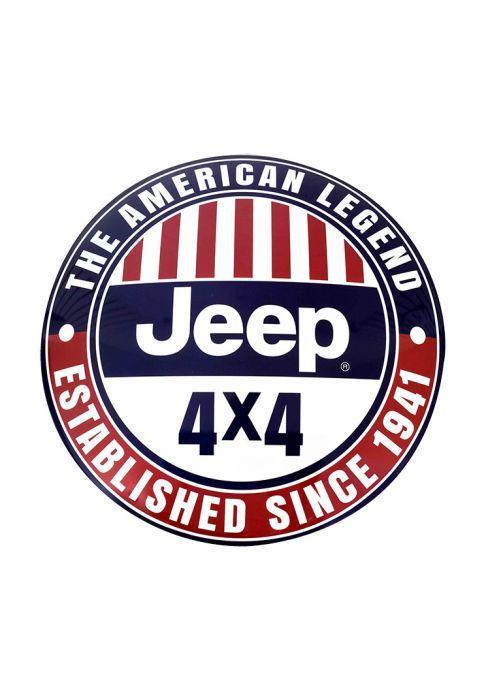 Jeep.com Logo - American Legend Round Tin Sign - Jeep Gear