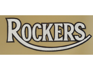 Rockers Logo - Rockers Logo 13 Inch Leather Like Patch White Black - $18.95