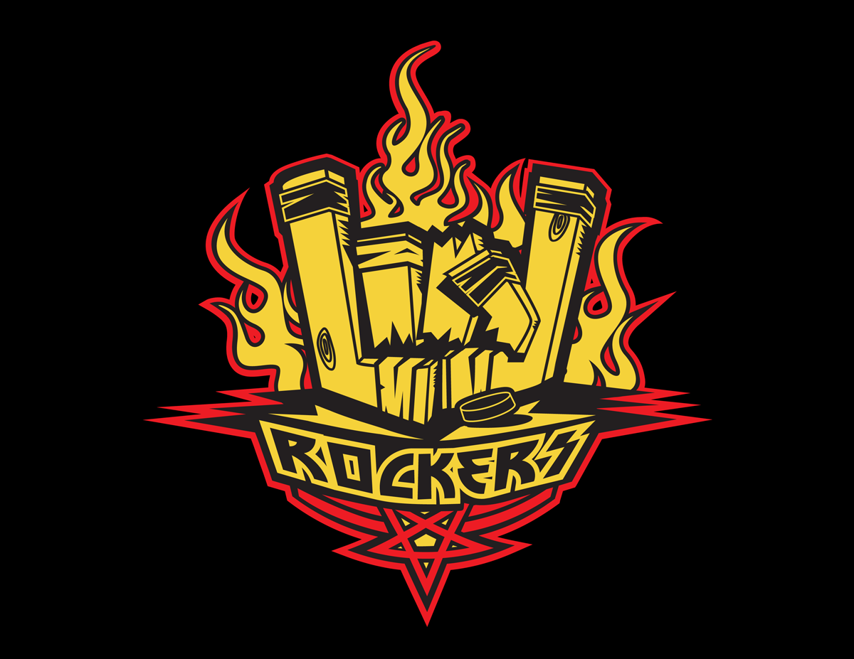 Rockers Logo - Glenn Kelly Portfolio Rockers Hockey Logo