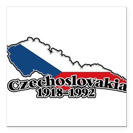 Czechoslovakia Logo - Czechoslovakia Logo (1918-1992) Square Car Magnet by listing-store ...