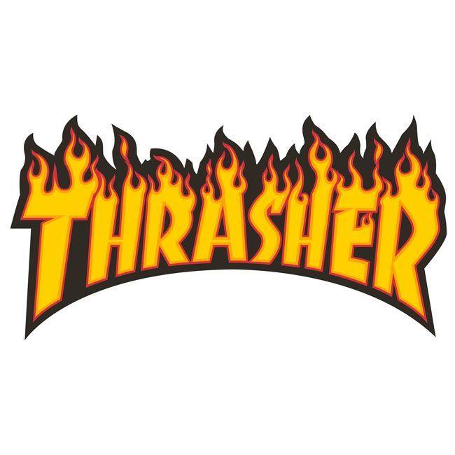 Thrasher Logo - Thrasher Magazine Shop - Flame (Large) sticker