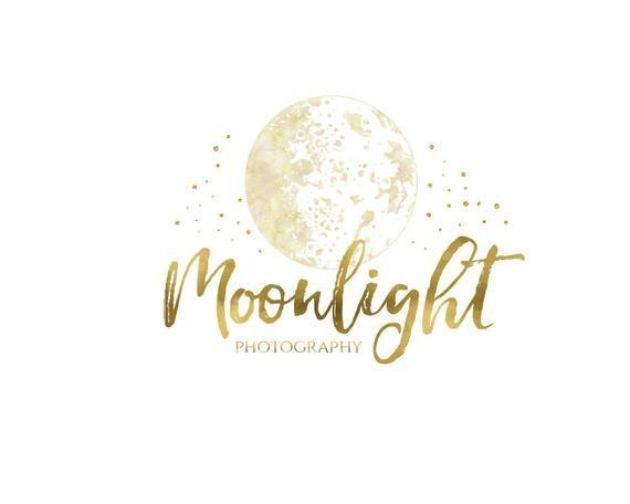 Moonlight Logo - gold moon logo gold moonlight logo gold logo gold earth logo | Etsy