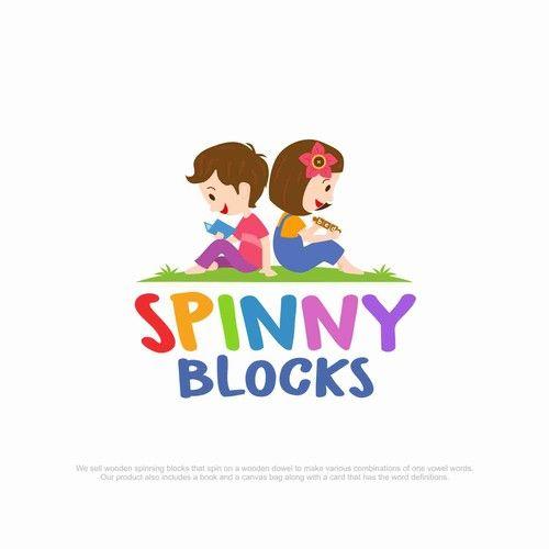 Spinny Logo - Spinny Blocks Educational Toys that help kids read. Logo design contest