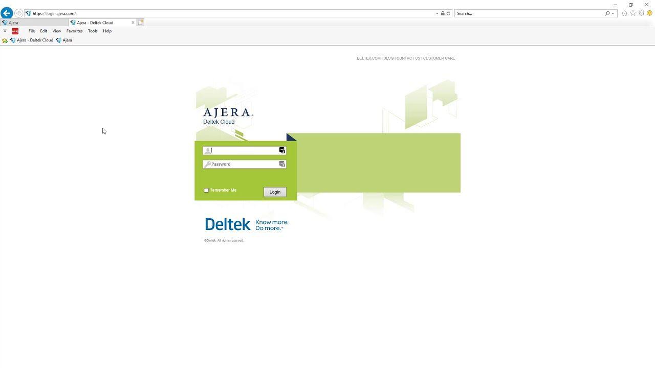 Ajera Logo - Login URLs - Deltek Ajera New User Guide - YouTube