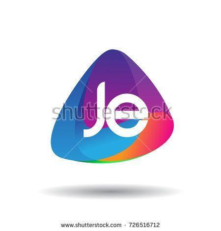 Je Logo - Letter JE logo with colorful splash background, letter combination ...