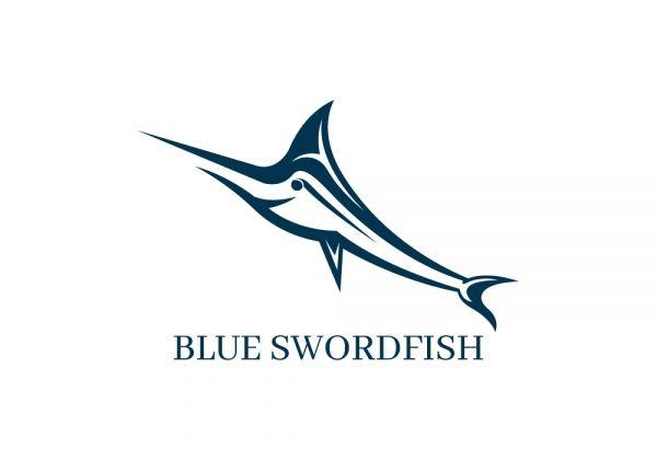 Swordfish Logo - Blue Swordfish Marlin • Premium Logo Design