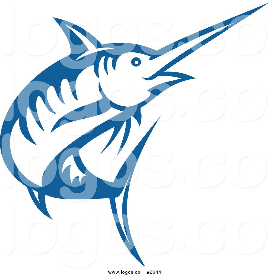 Swordfish Logo - Royalty Free Blue Outline of a Swordfish Logo | EL Wire Ideas ...