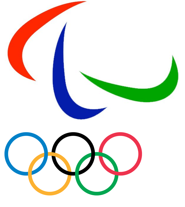 Paralympics Logo - The paralympics logo is like the olympics logo, except 2 rings are