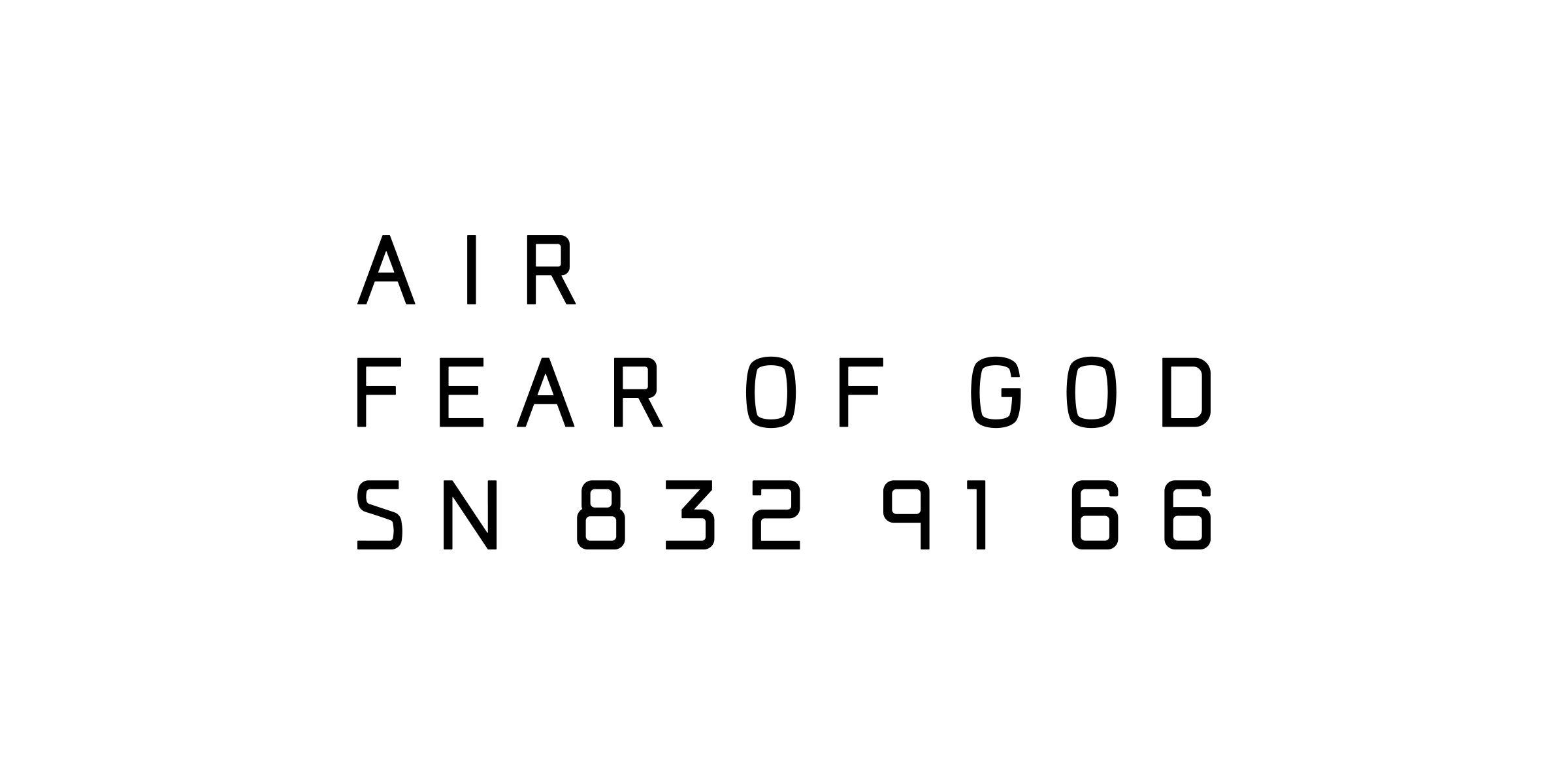 Fear of God Logo - AIR FEAR OF GOD | Joe Perez