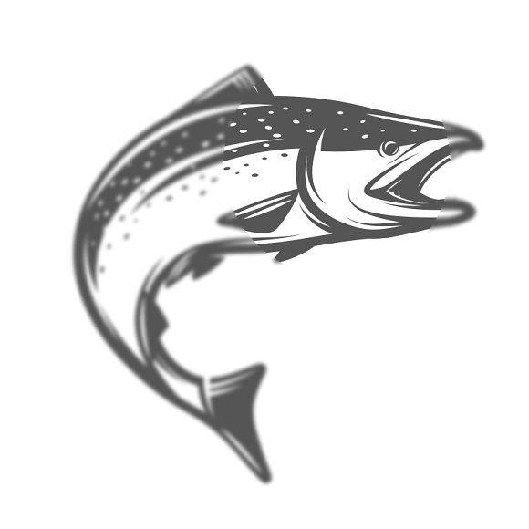 Salmon Logo - Vintage salmon fishing logos ~ Illustrations ~ Creative Market