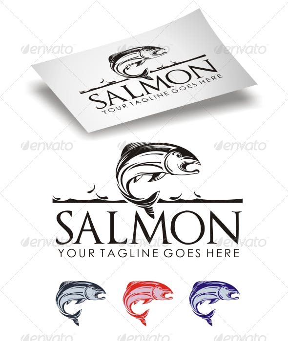 Salmon Logo - Salmon Logo by seviart | GraphicRiver