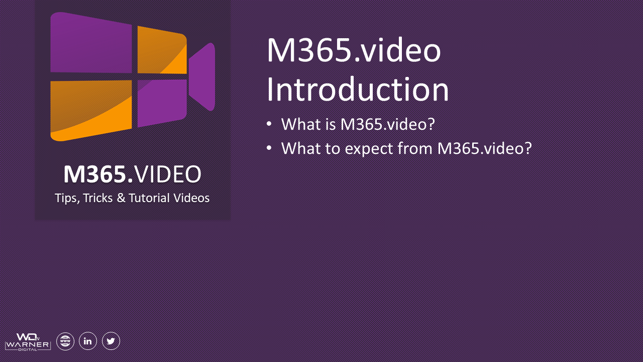 M365 Logo - M365.video Introduction - Warner Digital