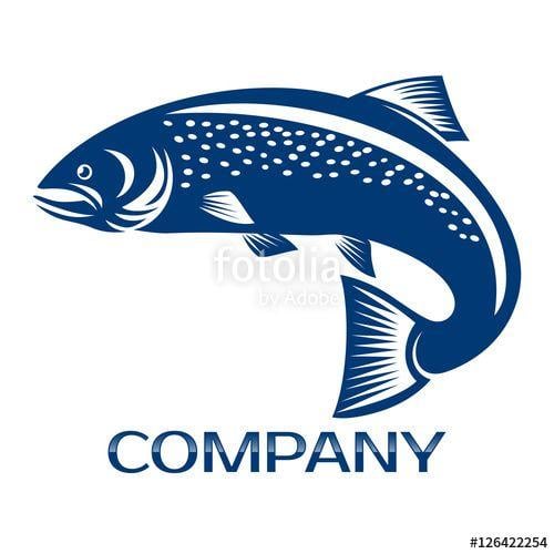 Salmon Logo - Salmon fish and fishing logo