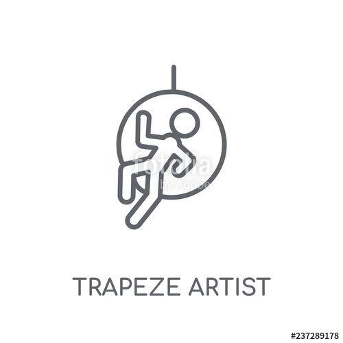 Trapeze Logo - Trapeze artist linear icon. Modern outline Trapeze artist logo