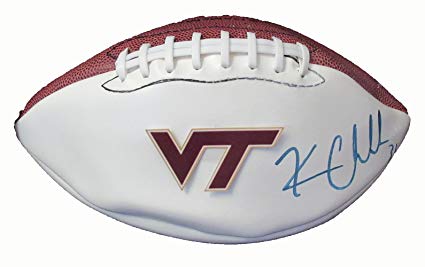Hookies Logo - Kam Chancellor Autographed Virginia Tech Hokies Logo Football W