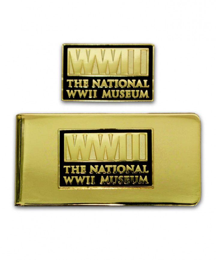WWII Logo - WWII Logo Black Matte Money Clip and Lapel Pin Set